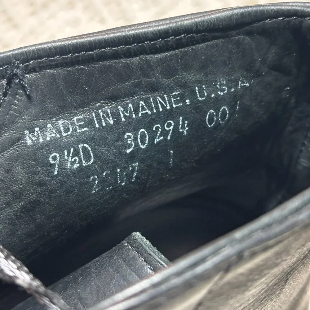 Rancourt & Co.‎ Leather Chukka Boot Black Solid Handcrafted Made in USA 9.5 D